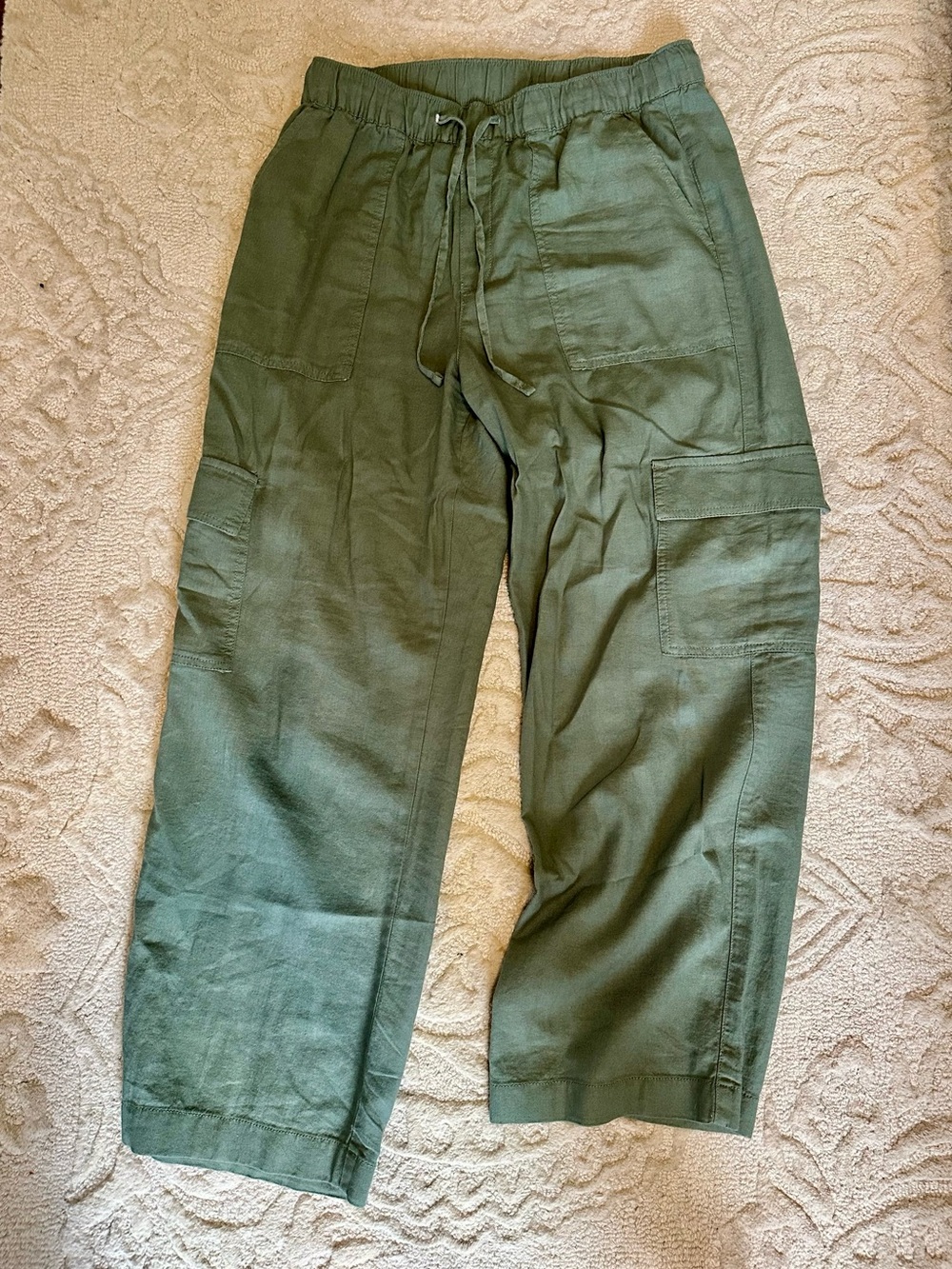 Olive Green Drawstring Pants
